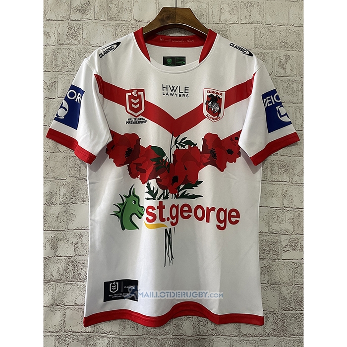 Maillot St. George Illawarra Dragons Rugby 2024 ANZAC